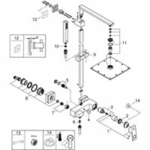 Душевая система GROHE Euphoria Cube 230 со смесителем для душа, хром (23147001) Душевая система GROHE Euphoria Cube 230 со смесителем для душа, хром (23147001)