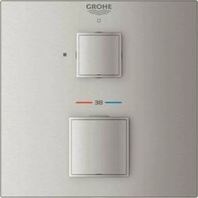 Внешняя часть термостата для душа GROHE Grohtherm Cube на 1 потребителя, суперсталь (24153DC0) Внешняя часть термостата для душа GROHE Grohtherm Cube на 1 потребителя, суперсталь (24153DC0)