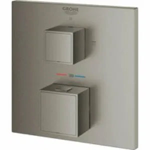 Внешняя часть термостата для душа GROHE Grohtherm Cube на 2 потребителя, темный графит матовый (24154AL0) Внешняя часть термостата для душа GROHE Grohtherm Cube на 2 потребителя, темный графит матовый (24154AL0)