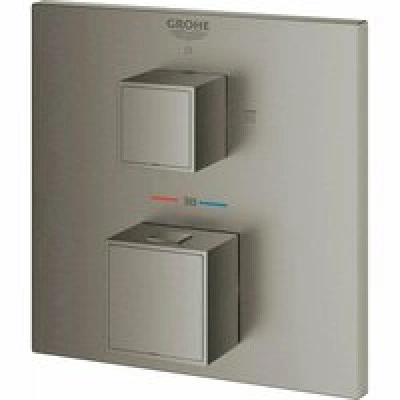 Внешняя часть термостата для душа GROHE Grohtherm Cube на 2 потребителя, темный графит матовый (24154AL0) Внешняя часть термостата для душа GROHE Grohtherm Cube на 2 потребителя, темный графит матовый (24154AL0)