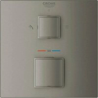 Внешняя часть термостата для душа GROHE Grohtherm Cube на 2 потребителя, темный графит матовый (24154AL0) Внешняя часть термостата для душа GROHE Grohtherm Cube на 2 потребителя, темный графит матовый (24154AL0)
