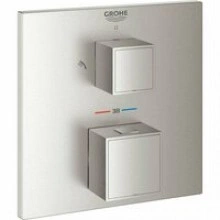 Внешняя часть термостата для душа GROHE Grohtherm Cube на 2 потребителя, суперсталь (24154DC0)