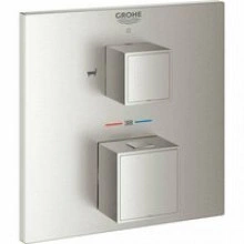Внешняя часть термостата для ванны GROHE Grohtherm Cube на 2 потребителя, суперсталь (24155DC0)