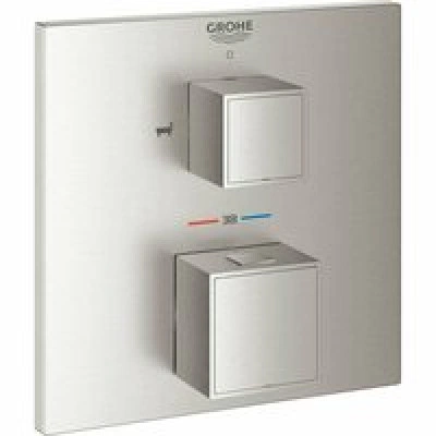 Внешняя часть термостата для ванны GROHE Grohtherm Cube на 2 потребителя, суперсталь (24155DC0) Внешняя часть термостата для ванны GROHE Grohtherm Cube на 2 потребителя, суперсталь (24155DC0)