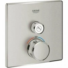 Внешняя часть термостата для душа GROHE Grohtherm SmartControl, суперсталь (29123DC0)