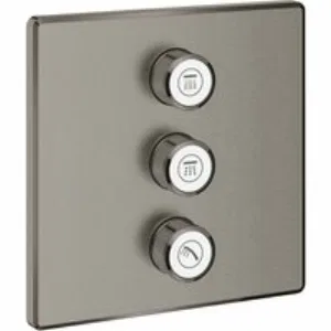 Внешняя часть переключателя потоков GROHE Grohtherm SmartControl на 3 положения, квадратная, темный графит матовый (29127AL0) Внешняя часть переключателя потоков GROHE Grohtherm SmartControl на 3 положения, квадратная, темный графит матовый (29127AL0)