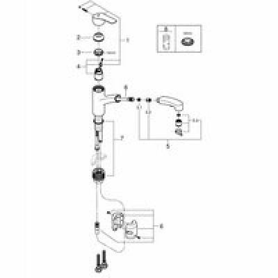Смеситель для кухни GROHE Start QuickFix с низким вытяжным изливом, хром (30531001) Смеситель для кухни GROHE Start QuickFix с низким вытяжным изливом, хром (30531001)