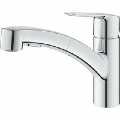 Смеситель для кухни GROHE Start QuickFix с низким вытяжным изливом, хром (30531001) Смеситель для кухни GROHE Start QuickFix с низким вытяжным изливом, хром (30531001)