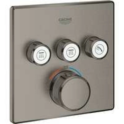 Внешняя часть термостата для душа GROHE Grohtherm SmartControl на 3 потребителя, темный графит матовый (29126AL0)
