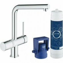 Смеситель для кухонной мойки GROHE Blue Pure Minta с функцией фильтрации, с фильтром в комплекте, хром (31345002)