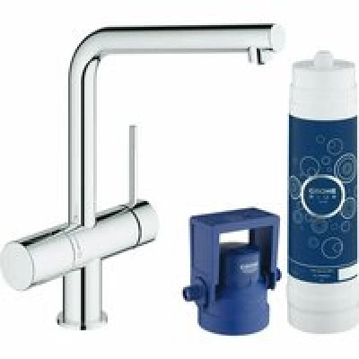 Смеситель для кухонной мойки GROHE Blue Pure Minta с функцией фильтрации, с фильтром в комплекте, хром (31345002) Смеситель для кухонной мойки GROHE Blue Pure Minta с функцией фильтрации, с фильтром в комплекте, хром (31345002)