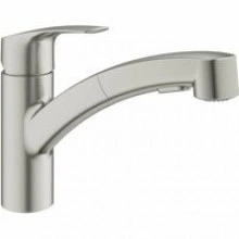 Смеситель для кухни GROHE Eurosmart с вытяжным душем, суперсталь (30305DC1)