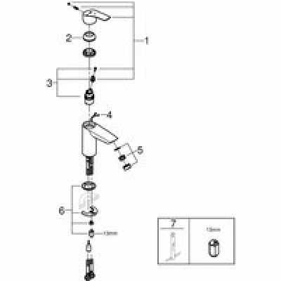 Смеситель для раковины GROHE Eurosmart с цепочкой, S-Size, хром (23372003) Смеситель для раковины GROHE Eurosmart с цепочкой, S-Size, хром (23372003)