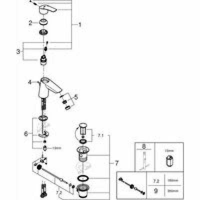 Смеситель для раковины GROHE Eurosmart, S-size, хром (23965003) Смеситель для раковины GROHE Eurosmart, S-size, хром (23965003)