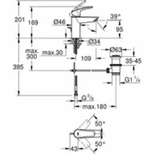 Смеситель для раковины GROHE Eurosmart, S-size, хром (33265003) Смеситель для раковины GROHE Eurosmart, S-size, хром (33265003)