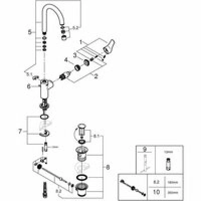 Смеситель для раковины GROHE Eurosmart, L-size, хром (23537003) Смеситель для раковины GROHE Eurosmart, L-size, хром (23537003)