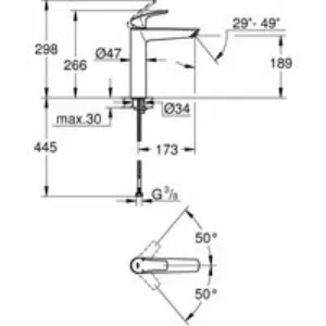 Смеситель для раковины GROHE Eurosmart, XL-size, хром (23971003) Смеситель для раковины GROHE Eurosmart, XL-size, хром (23971003)