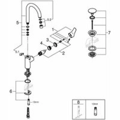 Смеситель для раковины GROHE Eurosmart, L-size, хром (23970003) Смеситель для раковины GROHE Eurosmart, L-size, хром (23970003)