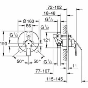 Смеситель для ванны GROHE Eurosmart в комплекте с монтажной частью, хром (33305003) Смеситель для ванны GROHE Eurosmart в комплекте с монтажной частью, хром (33305003)