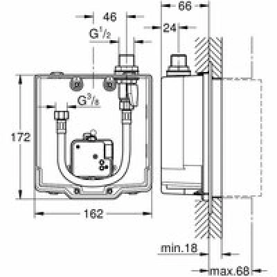 Скрытый монтажный ящик GROHE Euroeco Cosmopolitan E (36337001) Скрытый монтажный ящик GROHE Euroeco Cosmopolitan E (36337001)