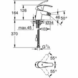 Смеситель для биде GROHE Eurosmart, S-size, хром (32927002) Смеситель для биде GROHE Eurosmart, S-size, хром (32927002)