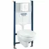 Комплект инсталляции GROHE Solido Compact 4 в 1 с подвесным унитазом Lecico Perth и панелью смыва Skate Air (39117000) Комплект инсталляции GROHE Solido Compact 4 в 1 с подвесным унитазом Lecico Perth и панелью смыва Skate Air (39117000)