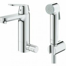 Смеситель для раковины GROHE Eurosmart Cosmopolitan с гигиеническим душем, M-size, хром (24191000)