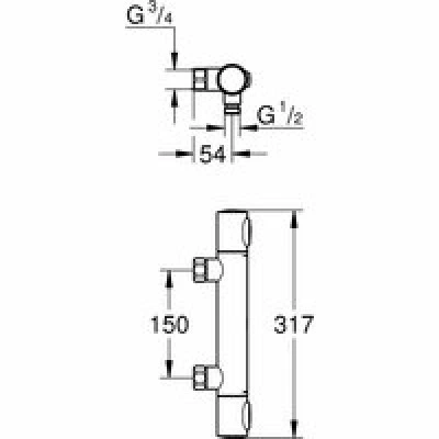 Термостат для душа GROHE Grohtherm 500, хром (34794000) Термостат для душа GROHE Grohtherm 500, хром (34794000)