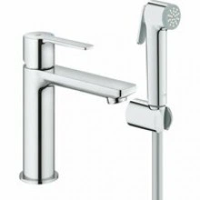 Смеситель для раковины GROHE Lineare S-size с душевым гарнитуром, хром (24190000)