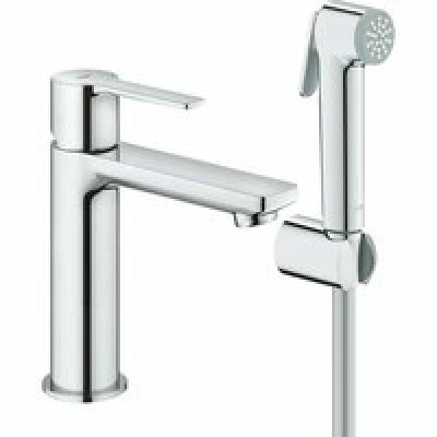 Смеситель для раковины GROHE Lineare S-size с душевым гарнитуром, хром (24190000) Смеситель для раковины GROHE Lineare S-size с душевым гарнитуром, хром (24190000)