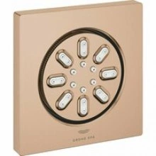 Боковой душ GROHE Rainshower Aqua, квадратный, 2 режима струи, теплый закат матовый (26802DL0)