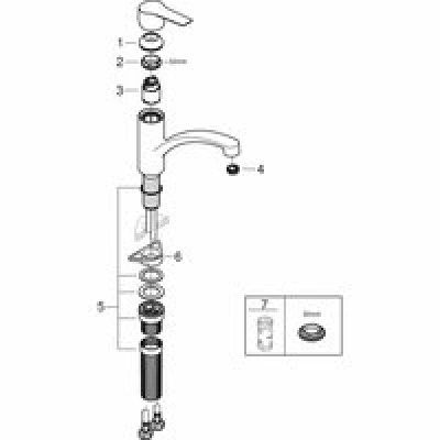 Смеситель для кухни GROHE Start с низким изливом, суперсталь (32441DC2) Смеситель для кухни GROHE Start с низким изливом, суперсталь (32441DC2)