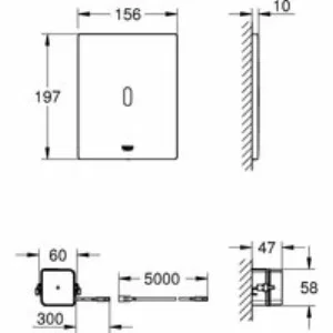 Панель смыва для унитаза GROHE Tectron Bau E инфракрасная, питание от сети 230V, хром (39881000) Панель смыва для унитаза GROHE Tectron Bau E инфракрасная, питание от сети 230V, хром (39881000)