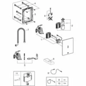 Панель смыва для унитаза GROHE Tectron Bau E инфракрасная, питание от батареи 6V, фантомный черный (39882KF0) Панель смыва для унитаза GROHE Tectron Bau E инфракрасная, питание от батареи 6V, фантомный черный (39882KF0)
