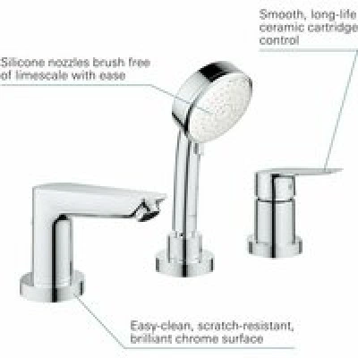 Смеситель для ванны GROHE BauEdge, хром (2511710A) Смеситель для ванны GROHE BauEdge, хром (2511710A)