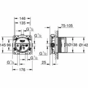 Встраиваемая часть универсальная GROHE Rapido SmartBox (35604000) Встраиваемая часть универсальная GROHE Rapido SmartBox (35604000)