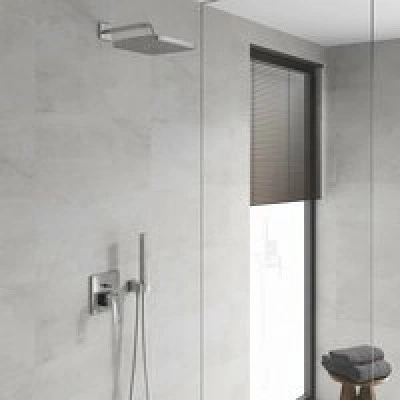 Душевая система GROHE Eurocube, с верхним душем Tempesta 250 Cube, хром (25239000) Душевая система GROHE Eurocube, с верхним душем Tempesta 250 Cube, хром (25239000)