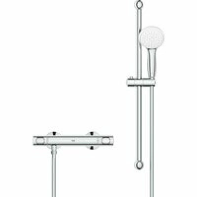 Термостат для душа GROHE Grohtherm 500 с душевым гарнитуром, хром (34796000) Термостат для душа GROHE Grohtherm 500 с душевым гарнитуром, хром (34796000)
