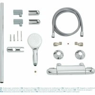 Термостат для душа GROHE Grohtherm 1000 с душевым гарнитуром, хром (34820004) Термостат для душа GROHE Grohtherm 1000 с душевым гарнитуром, хром (34820004)