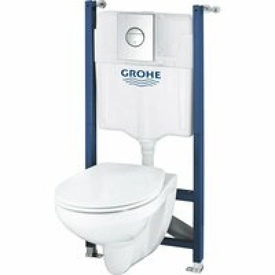 Комплект инсталляции GROHE Solido 4 в 1 с подвесным унитазом и сиденьем (39498000) Комплект инсталляции GROHE Solido 4 в 1 с подвесным унитазом и сиденьем (39498000)