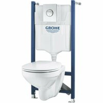 Комплект инсталляции GROHE Solido 4 в 1 с подвесным унитазом и сиденьем (39498000) Комплект инсталляции GROHE Solido 4 в 1 с подвесным унитазом и сиденьем (39498000)