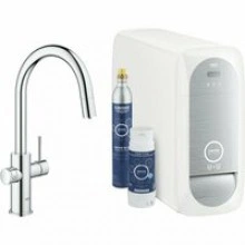 Смеситель для кухни GROHE Blue Home с системой фильтрации, охлаждения и газирования воды, Wi-Fi, хром (31541000)
