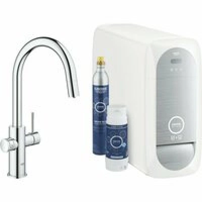 Смеситель для кухни GROHE Blue Home с системой фильтрации, охлаждения и газирования воды, Wi-Fi, хром (31541000)