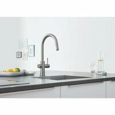 Смеситель для кухонной мойки GROHE Blue Home с системой фильтрации, охлаждения и газирования воды, Wi-Fi, суперсталь (31541DC0) Смеситель для кухонной мойки GROHE Blue Home с системой фильтрации, охлаждения и газирования воды, Wi-Fi, суперсталь (31541DC0)