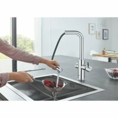 Смеситель для кухонной мойки GROHE Blue Home с системой фильтрации, охлаждения и газирования воды, Wi-Fi, хром (31539000) Смеситель для кухонной мойки GROHE Blue Home с системой фильтрации, охлаждения и газирования воды, Wi-Fi, хром (31539000)