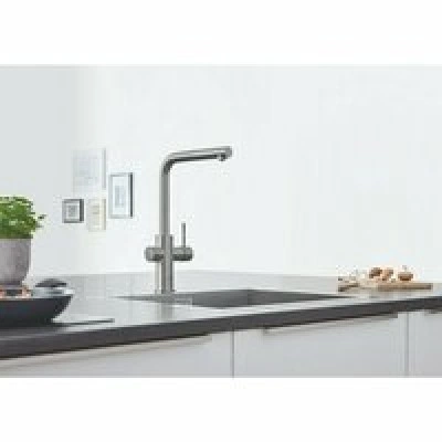 Смеситель для кухонной мойки GROHE Blue Home с системой фильтрации, охлаждения и газирования воды, Wi-Fi, суперсталь (31539DC0) Смеситель для кухонной мойки GROHE Blue Home с системой фильтрации, охлаждения и газирования воды, Wi-Fi, суперсталь (31539DC0)