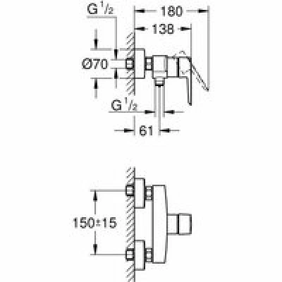 Смеситель для душа GROHE Start, хром (32279002) Смеситель для душа GROHE Start, хром (32279002)