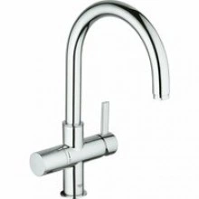 Смеситель для кухонной мойки GROHE Blue Pure с функцией фильтрации, без фильтра в комплекте, хром (33251000)