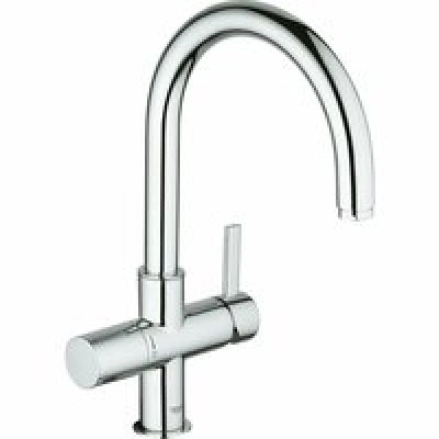 Смеситель для кухонной мойки GROHE Blue Pure с функцией фильтрации, без фильтра в комплекте, хром (33251000)