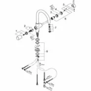 Смеситель для кухонной мойки GROHE Blue Pure с функцией фильтрации, без фильтра в комплекте, хром (33251000)